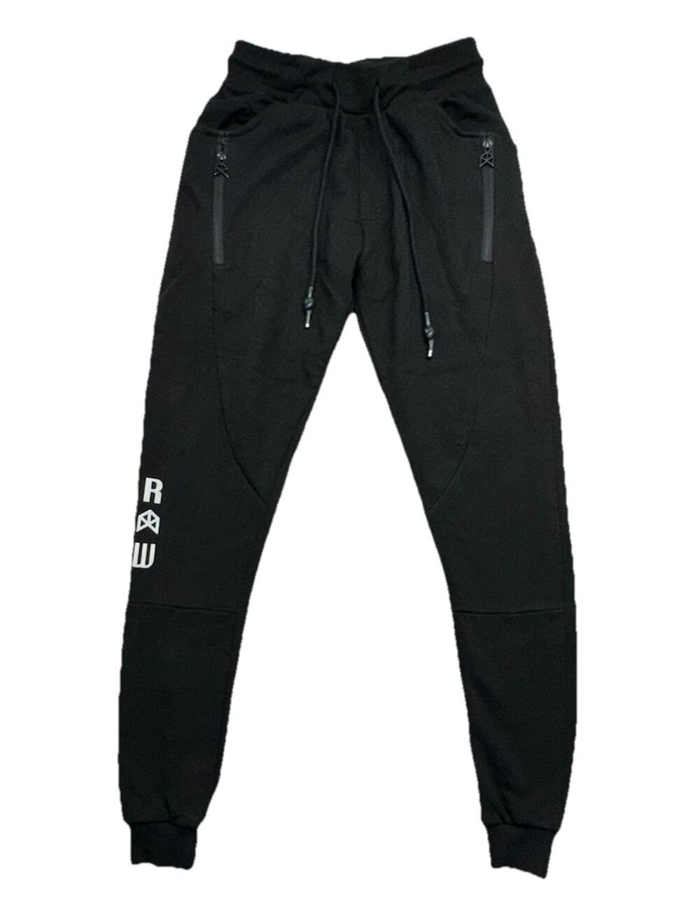 RAW GEAR Mens Size Small Sweatpants Joggers Black Gym Casual Comfort